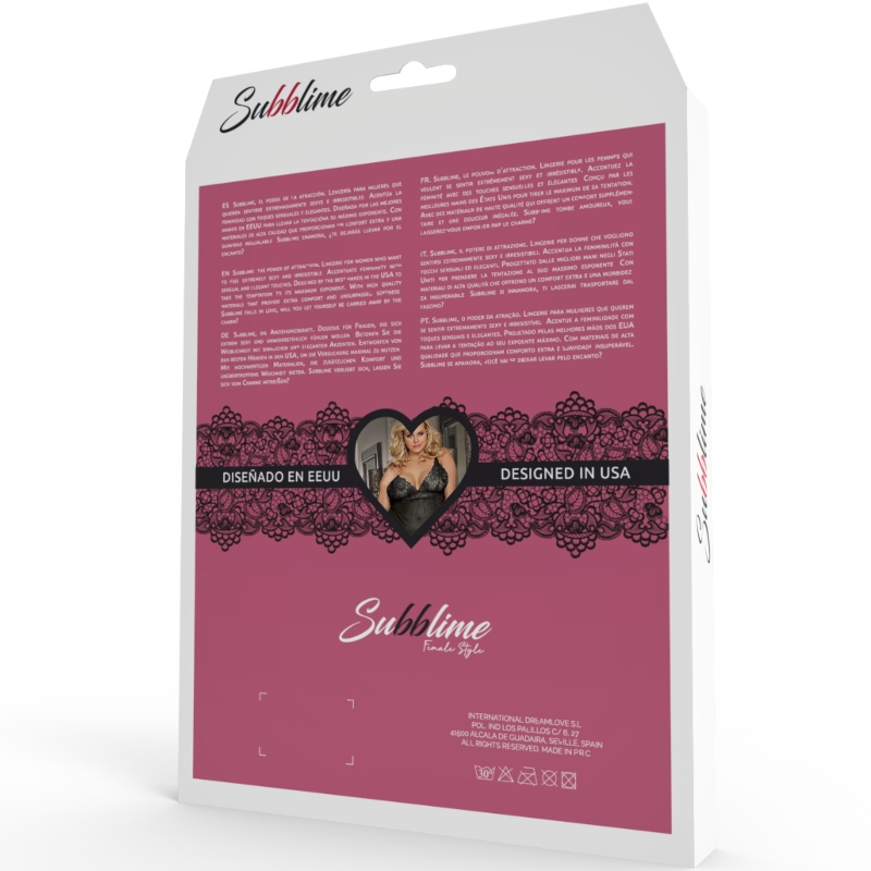 SUBBLIMA - TEDDY A MANICHE CORTE QUEEN PLUS FETISH