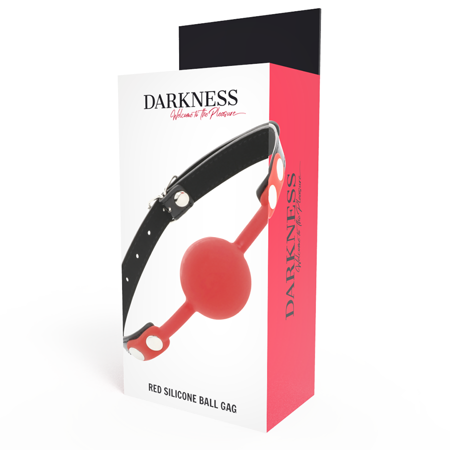 DARKNESS - ROTER SILIKON-KNEBEL