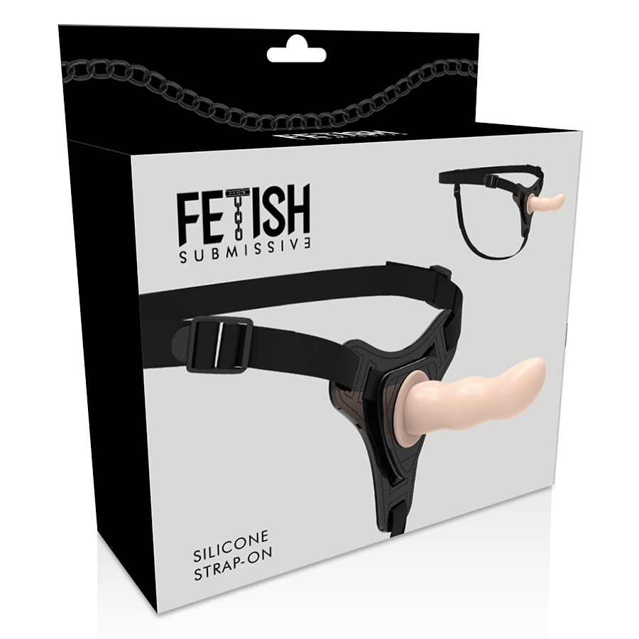 IMBRACATURA SOTTOMESSA FETISH - SILICONE CARNE PUNTO G 12,5 CM