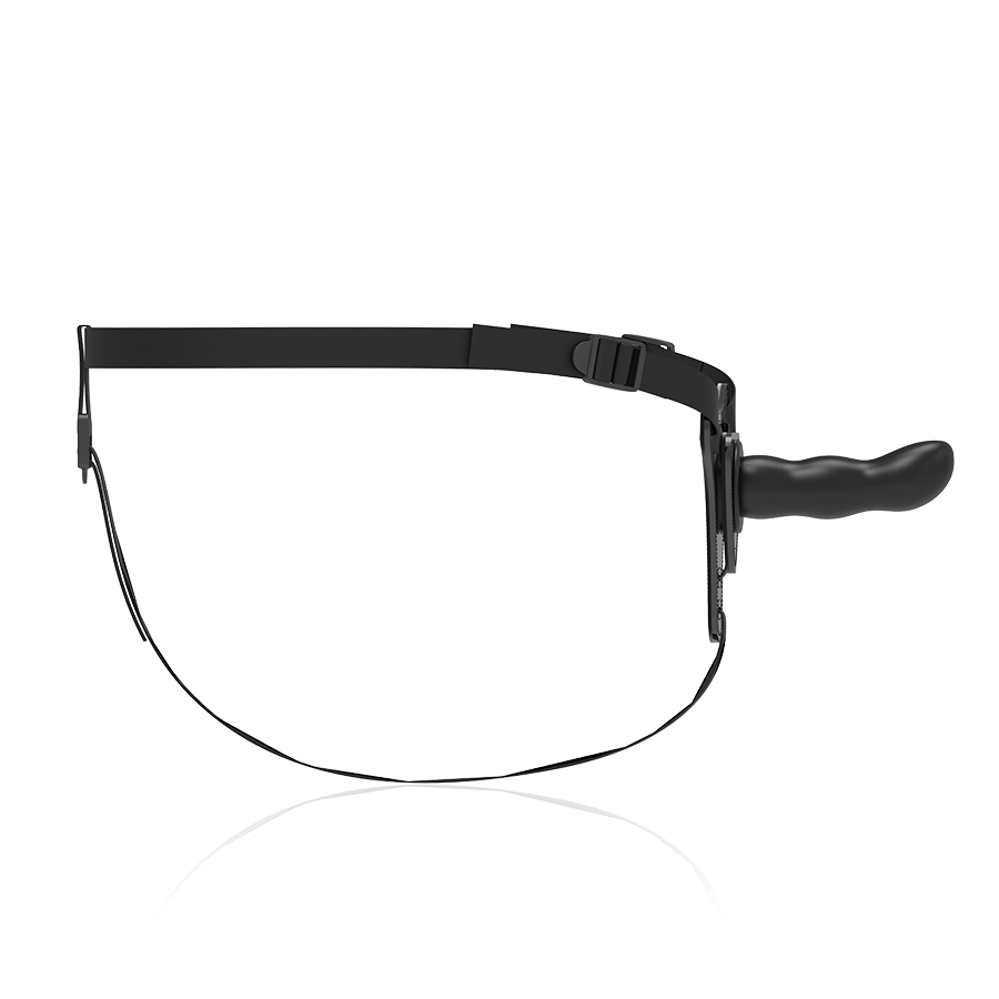 IMBRACATURA SOTTOMESSA FETISH - PUNTO G IN SILICONE NERO 16 CM