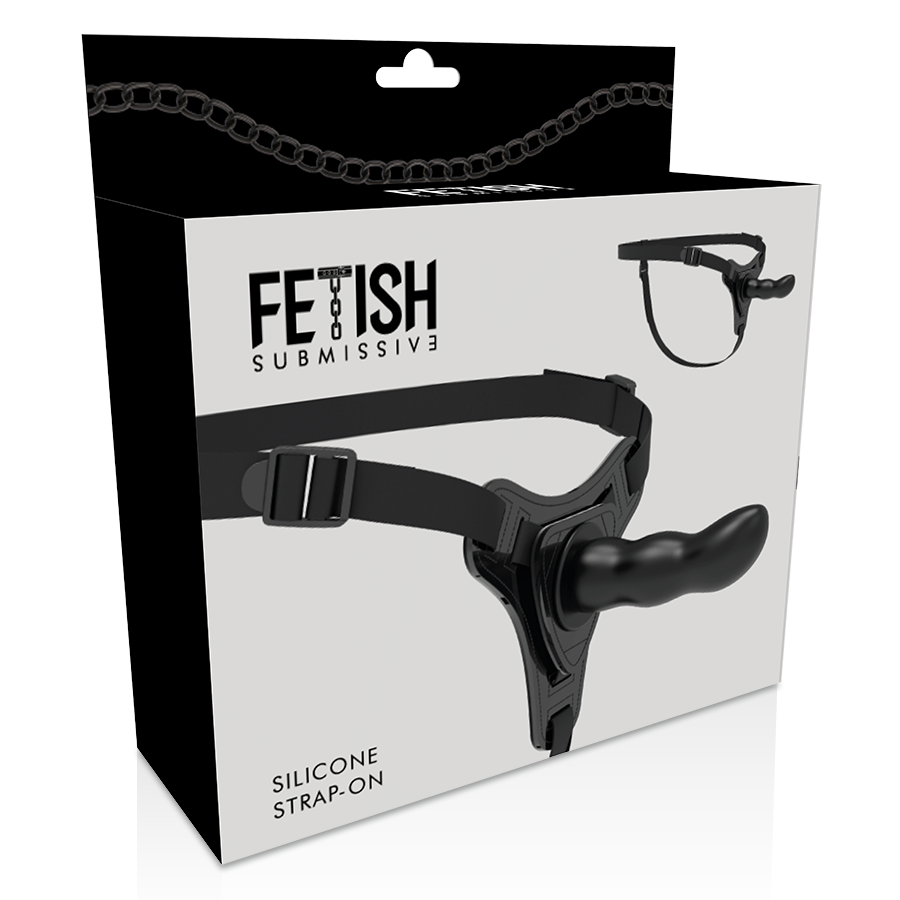 IMBRACATURA SOTTOMESSA FETISH - PUNTO G IN SILICONE NERO 16 CM