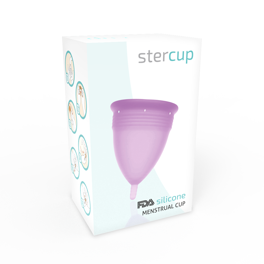 STERCUP - COPPA MESTRUALE IN SILICONE FDA VIOLA - TAGLIA L