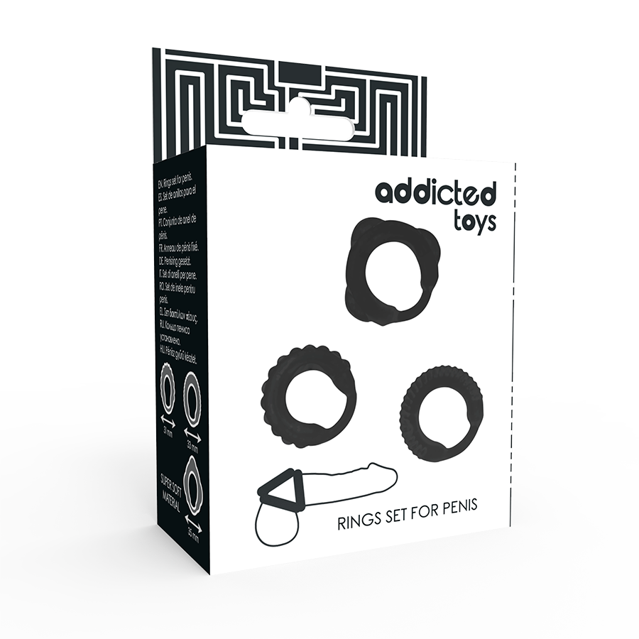 ADDICTED TOYS - C-RING SET SCHWARZ
