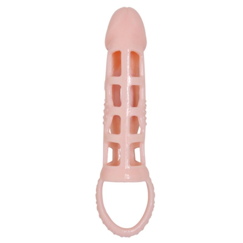 BAILE - COPERTURA ESTENSORE PENE CON VIBRAZIONE E CINTURINO NATURALE 13,5 CM