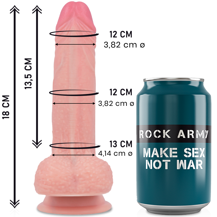 ROCKARMY - FLÜSSIGSILIKON PREMIUM MUSTANG REALISTISCH 18 CM -O- 4,14 CM