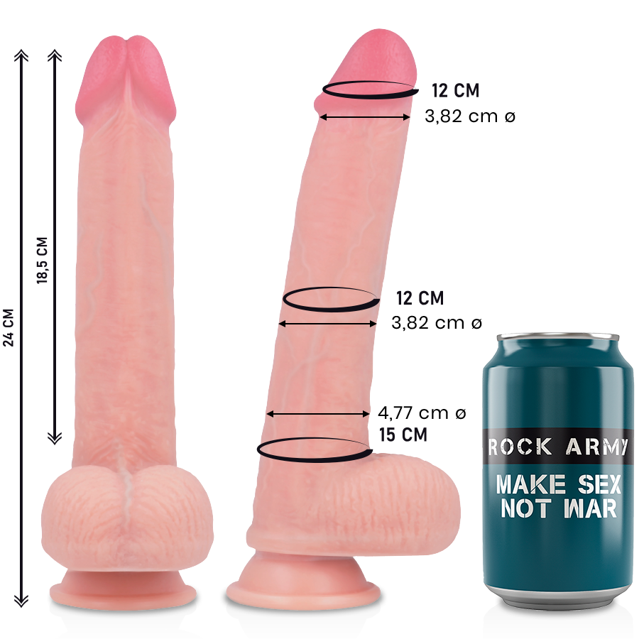 ROCKARMY - SILICONE LIQUIDO PREMIUM KINGCOBRA REALISTICO 24 CM -O- 4,77 CM