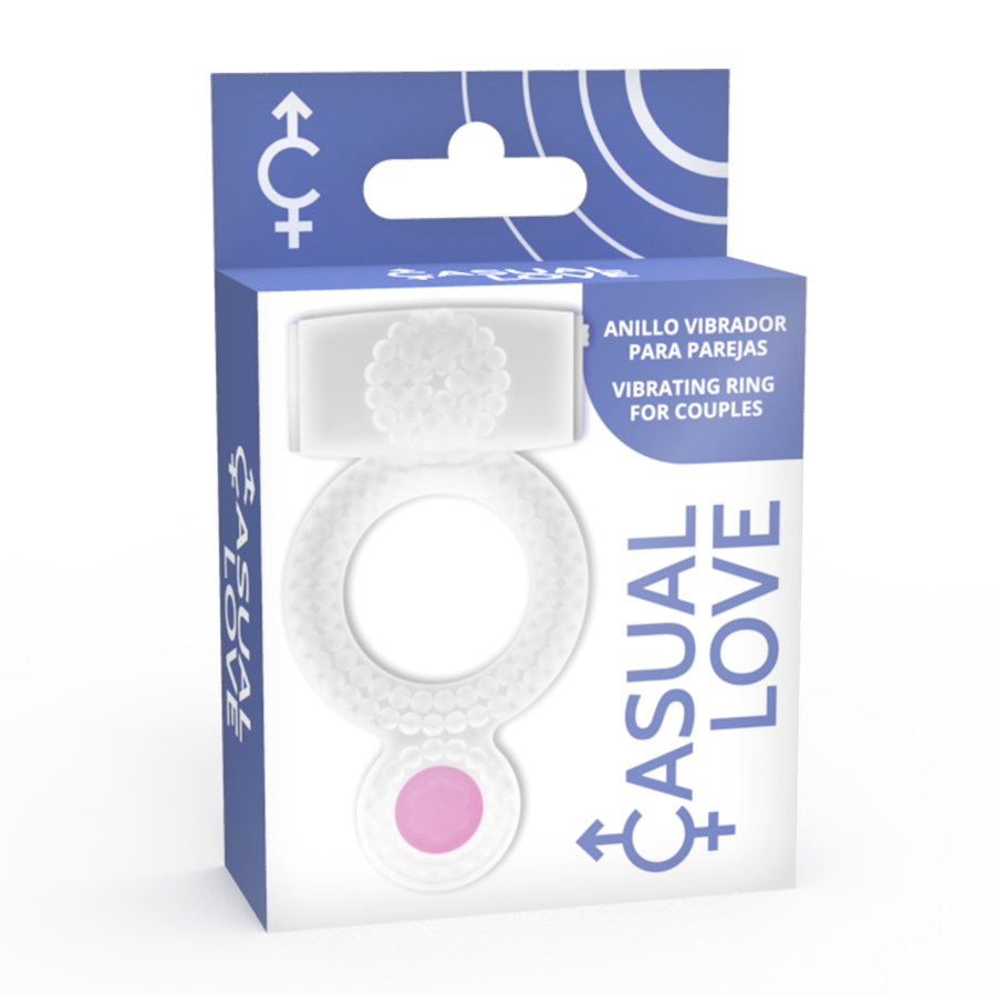 CASUAL LOVE - ANELLO VIBRANTE DOPPIO PIACERE TRASPARENTE