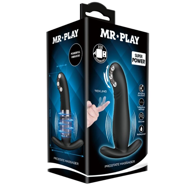 MR PLAY – WIEDERAUFLADBARER SCHWARZER PROSTATAMASSAGEGERÄT