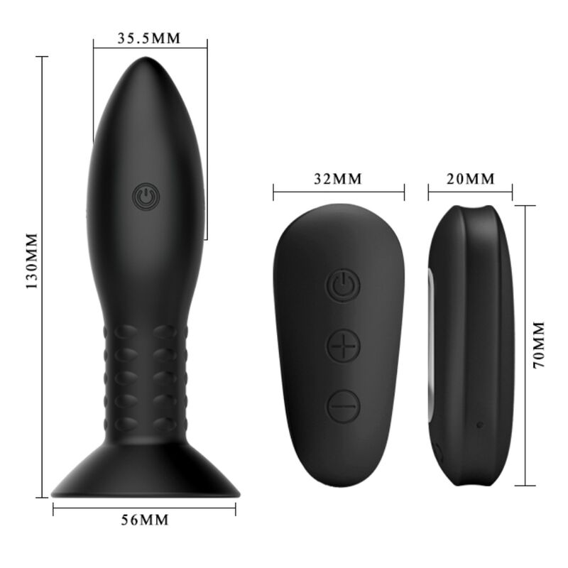 MR PLAY - STECKER MIT SCHWARZEN ROTIERENDEN KUGELN FERNBEDIENUNG