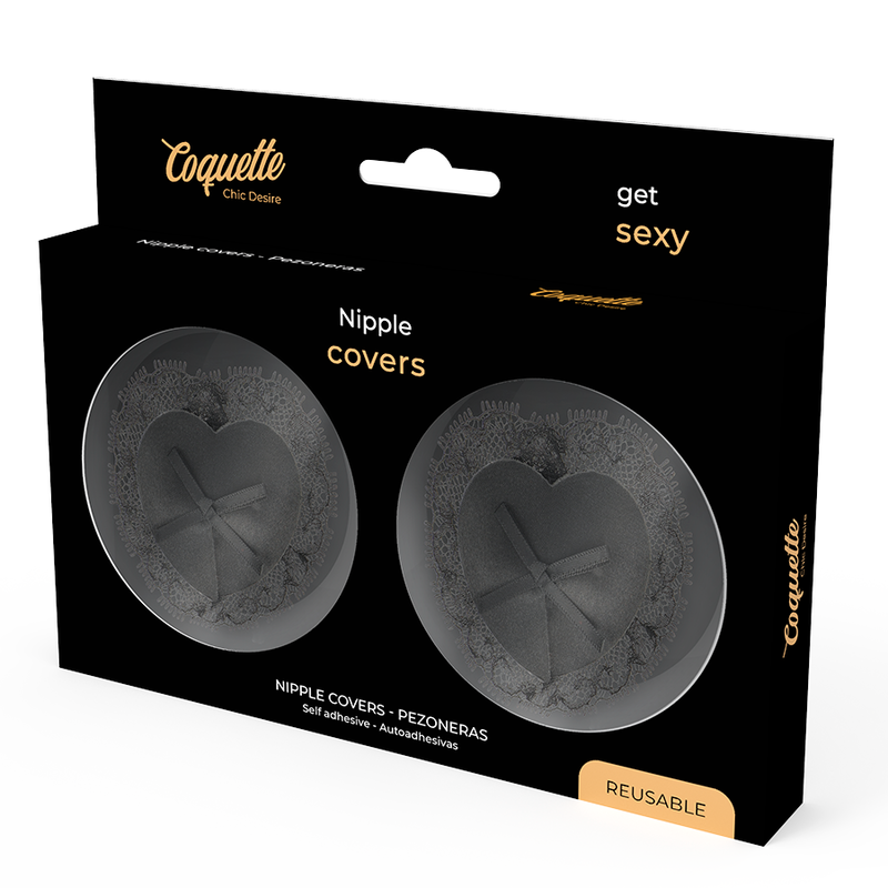 COQUETTE CHIC DESIRE - BRUSTWARZENABDECKUNGEN SPITZE SCHWARZ