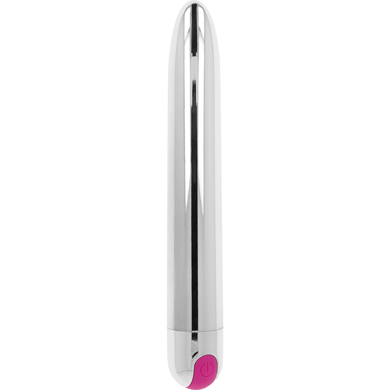 OHMAMA - WIEDERAUFLADBARER SILBERNER VIBRATOR 10 MODI 18,5 CM