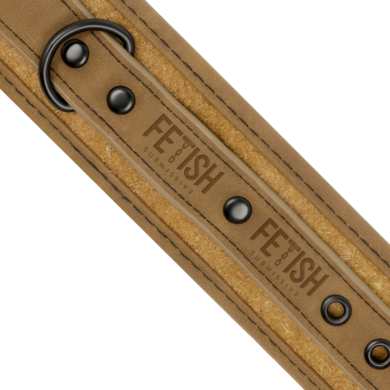 FETISH SUBMISSIVE ORIGEN - MANICOTTI PER CAVIGLIA IN PELLE VEGANA CON FODERA IN NEOPRENE